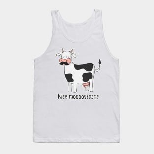 a cow with moostache Tank Top